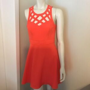 Guess Orange A-Line Halter Dress for Cocktail